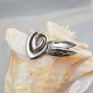 Pair Ear Saddles White Brass teardrop 16 mm 5/8 spiral gauge Platform Plug NWT